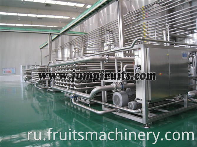 Complete plan unit of industrial tomato puree processing machine